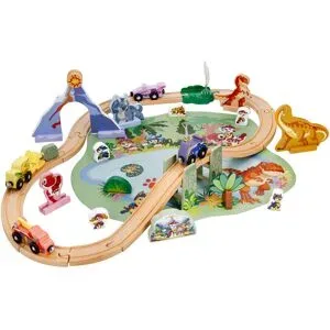 LUPILU® Holzeisenbahn-Set, 53-teilig