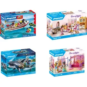 Playmobil Bestseller-Spielset Feuerwehrboot / Hai / Küche / Schlafzimmer