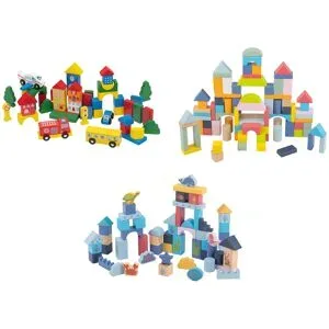 LUPILU® Spieltrommel-Sortiment Stadt/Bunte Bausteine/Meereswelt