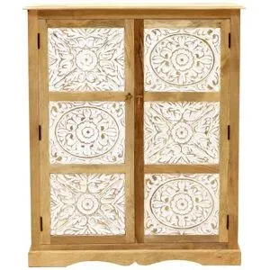 LAKSHMI-indisches-moebelhaus.de Kommode Sita 115x140x45 aus indischem Mango-Massivholz