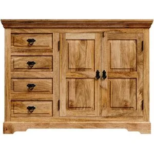 LAKSHMI-indisches-moebelhaus.de Kommode Guru 120x90x45 aus Mangoholz