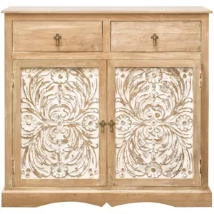 LAKSHMI-indisches-moebelhaus.de Kommode Sita 90x90x45 aus indischem Mangoholz
