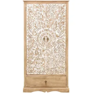 LAKSHMI-indisches-moebelhaus.de Schrank Sita 120x200x60 aus indischem Mango-Massivholz
