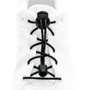 LOCK LACES Schnürsenkel unisex solid black