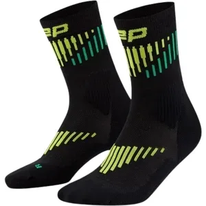 CEP CORE RUN MERINO SOCKS MID CUT 3.0 Damen BLACK/LIME Gr. 34-37