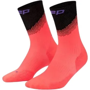 CEP Core Run Edt. Split Laufsocken Mid-Cut Herren Neon Coral/Black 42-45