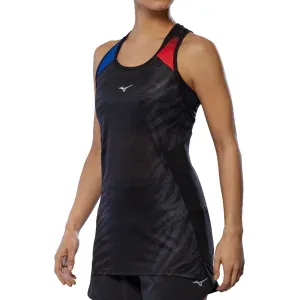 MIZUNO DRYAEROFLOW GRAPHIC TANK Damen Oni Red/Oni Blue S
