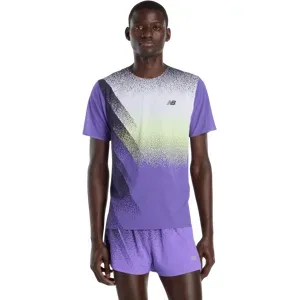 NEW BALANCE RACE DAY ULTRA LIGHT PRINTED T-Shirt Herren Electric Purple M