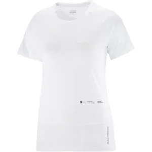 SALOMON CROSS RUN GFX T-SHIRT Damen Weiß XL