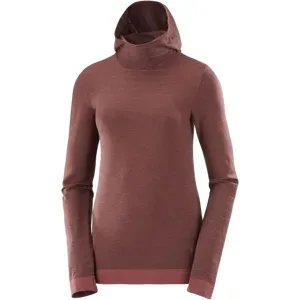 SALOMON OUTSPEED WOOL HOODIE Damen Braun M