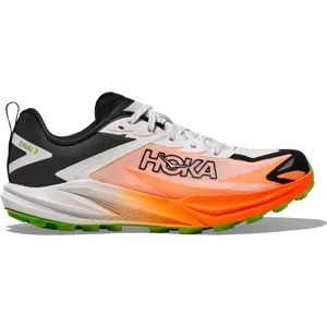 Hoka ZINAL 3 Trailschuhe Damen Frost / Neon Tangerine 40 2/3