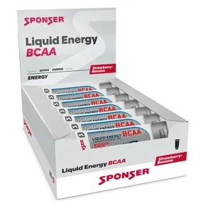 Sponser Energy-Gel Liquid Energy Bcaa 70G Strawberry-Banana 1 Box (18 Tuben)