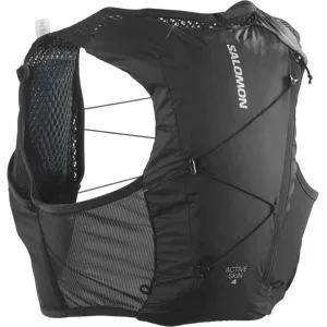 SALOMON ACTIVE SKIN 4 SET LAUFWESTE Unisex BLACK / METAL XL