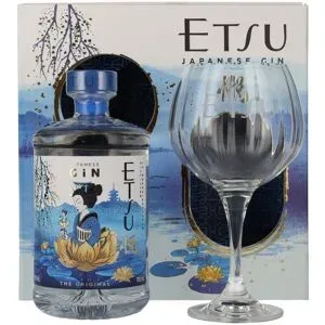 Etsu Gin Etsu Japanese Handcrafted Gin The Original 43% Vol. 0,7l in Geschenkbox mit Glas