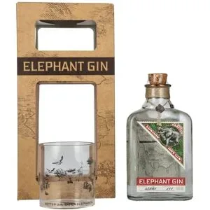 Elephant Gin Elephant London Dry Gin 45% Vol. 0,5l in Geschenkbox mit Glas