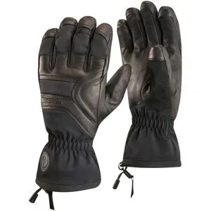 Black Diamond Leder Handschuhe aus PrimaLoft® Patrol Gloves Black für Herren aus Leder Größe S schwarz