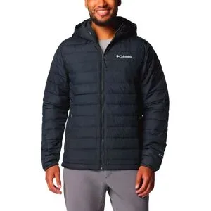 Columbia Daunenjacke isolierend und wasserabweisend Powder Lite II Hooded Jacket Black für Herren Größe M schwarz