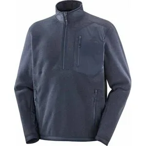Salomon Half Zip Fleece Pullover Chroma Fleece HZ M Blue Nights für Herren Größe L Navy blau