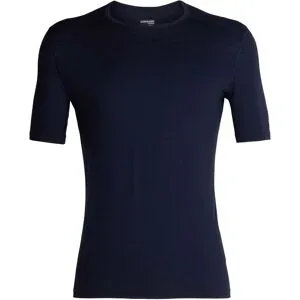 Icebreaker Basisschicht aus Merinowolle 200g Mens 200 Oasis SS Crewe Midnight Navy    für Herren aus Wolle Größe M Blau