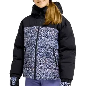 Roxy Doudoune de ski Snowyhill Printed Puffy Girl Jacket True Black Wildin Out Rg  Kindergröße 10 Jahre schwarz