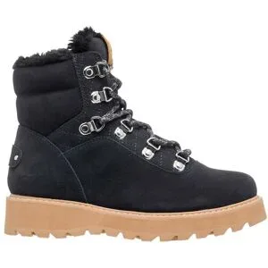 Roxy Gefütterte Apres Ski Stiefel Bradie Black Camel für Damen aus Leder Größe 9 US schwarz