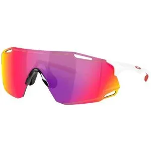 Oakley Sonnenbrille Cybr Dyno Polished White Prizm Road  aus Wolle Weiß