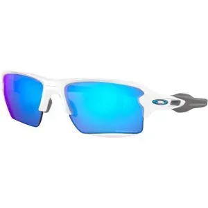Oakley Sonnenbrille Flak 2.0 XL Polished White Prizm Sapphire  Weiß