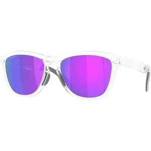 Oakley Polarisierte Sonnenbrillen Frogskins Range XL Matte Clear/Prizm Violet für Herren Grau