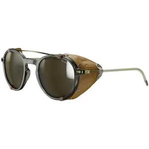 Julbo Sonnenbrille Legacy Gris Clair/Or Spectron 3 Polarized  aus Leder Braun