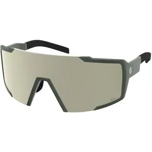 Scott Sonnenbrille Shield Kaki Green Amp White Chrome S2  schwarz