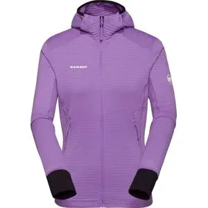 Mammut Polaire légère et extensible zippée Taiss Light ML Hooded Jacket Women Lavandin Black für Damen Größe M Bordeaux