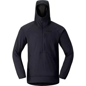 Norrona Atmungsaktive Zwischenschicht More Octa Zip Hood M Caviar Black für Herren Größe XL schwarz