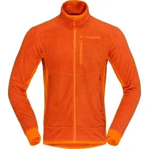 Norrona Leichter, atmungsaktiver Fleece mit Reißverschluss &ndash; Herren &ndash; Falketind Warm1 Active Jacket M Gold Flame Exuberance Falketind