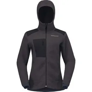 Norrona Polaire chaude d'alpinisme Trollveggen Warm3 Zip Hood W Phantom für Damen Größe S schwarz