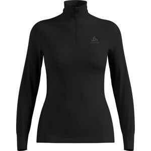 Odlo Technischer Baselayer BL Top Turtle Neck LS Half Zip Active Warm Eco W Black für Damen Größe L schwarz