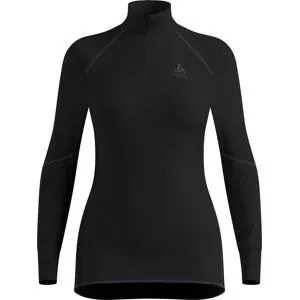 Odlo Funktionsunterhemd mit Reißverschluss BL Top Turtle Neck LS Half Zip Active X-Warm Eco W Black für Damen Größe M schwarz