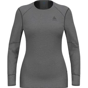 Odlo Erste Schicht Technisch BL Top Crew Neck LS Active X-Warm Eco W Steel Grey Melange für Damen Größe L Grau