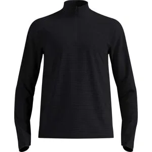 Odlo Vielseitiges, halb-geschlossenes Fleecepullover Essential Thermal Mid Layer 1/2 Zip M Black für Herren Größe S schwarz