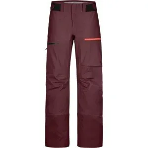 Ortovox Freeride-Hose 3L Ravine Shell Pants W Winetasting für Damen aus Wolle Größe S Bordeaux