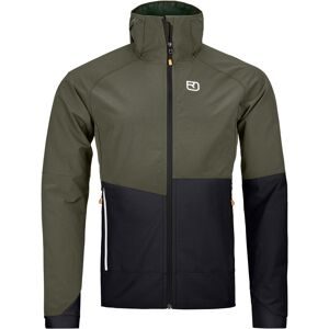 Ortovox Leichte, atmungsaktive und winddichte Skijacke für Wanderungen Punta Berrino Hooded Jacket M Dark Wild Herbs für Herren aus Softshell -