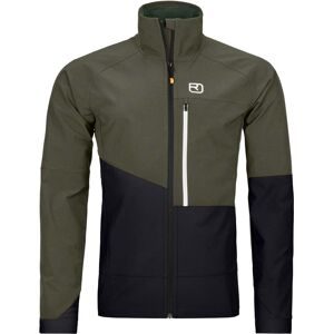 Ortovox Leichte, atmungsaktive und winddichte Skijacke für Wanderungen Punta Berrino Jacket M Dark Wild Herbs für Herren aus Softshell Größe S -
