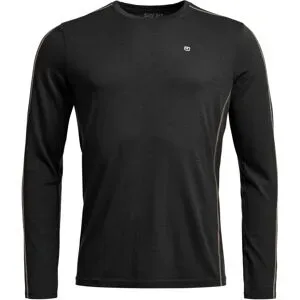 Ortovox Technisches Langarm-Top aus Merinowolle 185 Rock'N'Wool LS M Black Raven für Herren aus Wolle Größe M schwarz