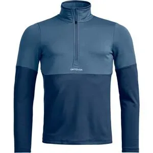 Ortovox Polaire demi-zippée respirante Fleece Light Zip Neck M Blue Nunatak für Herren aus Wolle Größe L Navy blau