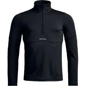 Ortovox Polaire demi-zippée respirante Fleece Light Zip Neck M Black Raven für Herren aus Wolle Größe L schwarz