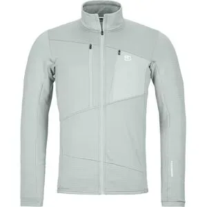 Ortovox Polaire isolante et respirante Fleece Grid Jacket M Grey Ice für Herren aus Wolle Größe M Grau