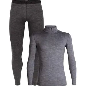 Icebreaker Merinowolle &ndash; Erste Schichten &ndash; Herren &ndash; M Merino 200 Oasis LS Half Zip Pack M Merino 200 Oasis LS Half Zip Gritstone