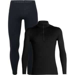 Icebreaker Unterwäsche aus Merinowolle &ndash; Herren &ndash; Merino 200 Oasis LS Half Zip Pack M Merino 200 Oasis LS Half Zip Black für Herren