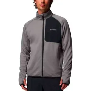 Columbia Atmungsaktives Fleece mit Reißverschluss Triple Canyon Grid Fleece Fz II City Grey für Herren Größe L Grau