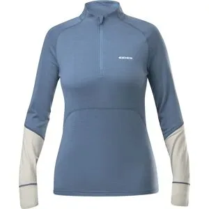 Eider Langarm-T-Shirt aus Merinowolle &ndash; Damen / Frau &ndash; Sarenne Merino Half Zip W Sarenne Merino Half Zip Storm Blue für Damen aus
