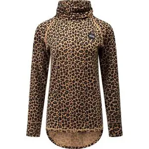 Eivy Technische Unterwäsche aus Merinowolle  Icecold Merino Wool Top Leopard für Damen aus Wolle Größe L Braun